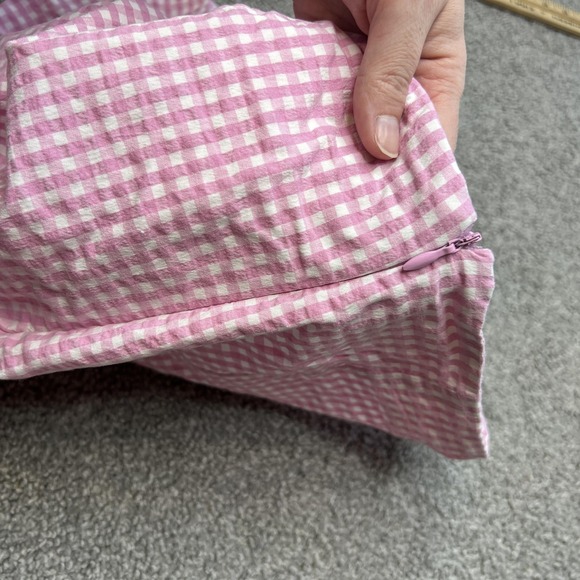 Zara Skirt Womens Small Pink Gingham Check Wrap Asymmetric Mini Lined High Waist - Picture 11 of 14